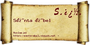 Sánta Ábel névjegykártya