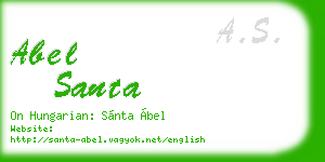 abel santa business card